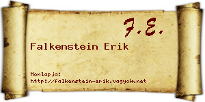 Falkenstein Erik névjegykártya
